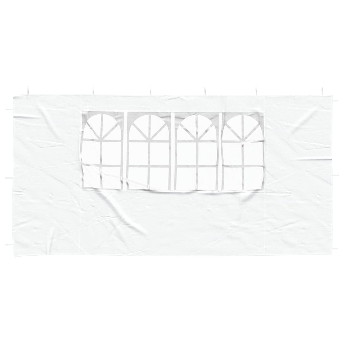 Party Tent Sidewall 2 pcs 400 x 195 cm White PE and Steel