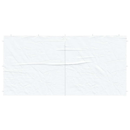 Party Tent Sidewall 2 pcs White 400 x 195 cm PE and Steel