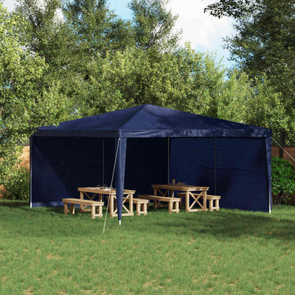Party Tent Sidewall 2 pcs Blue 400 x 195 cm PE and Steel