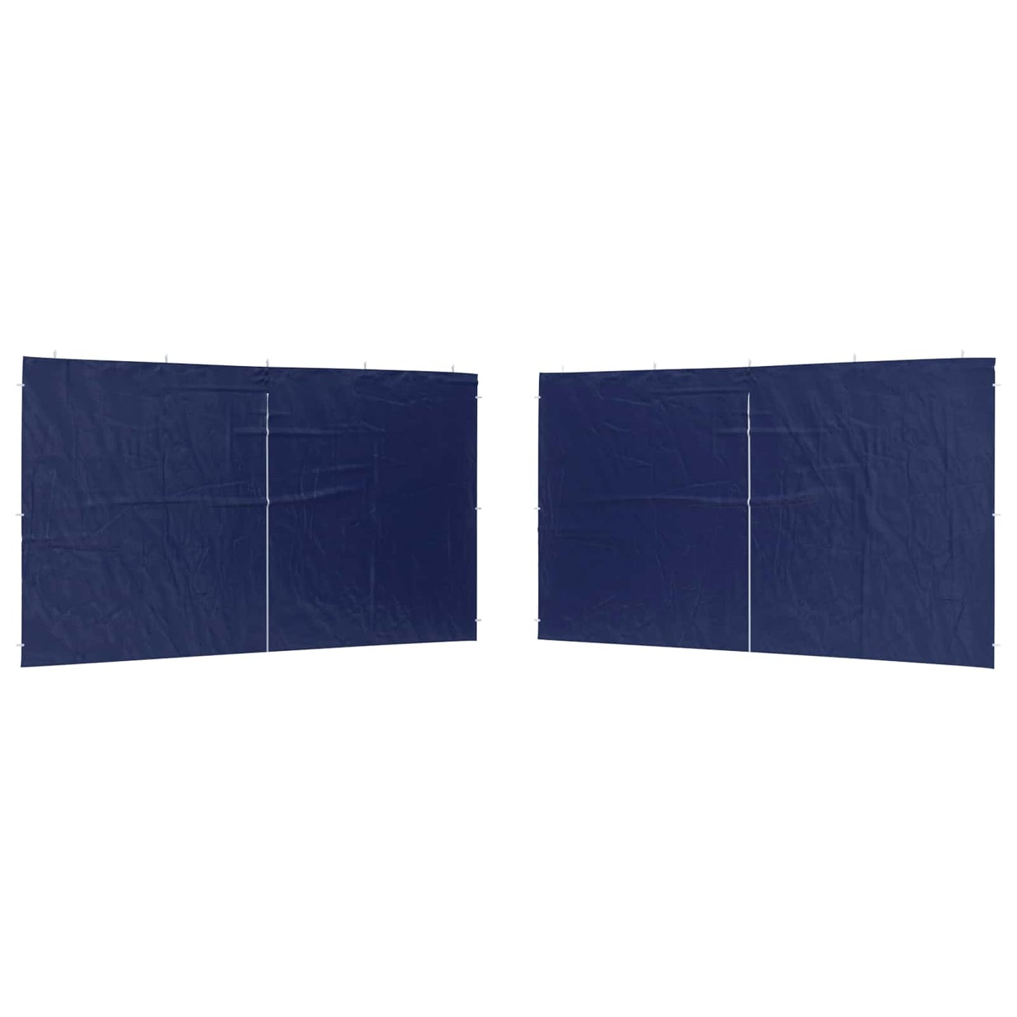 Party Tent Sidewall 2 pcs Blue 400 x 195 cm PE and Steel