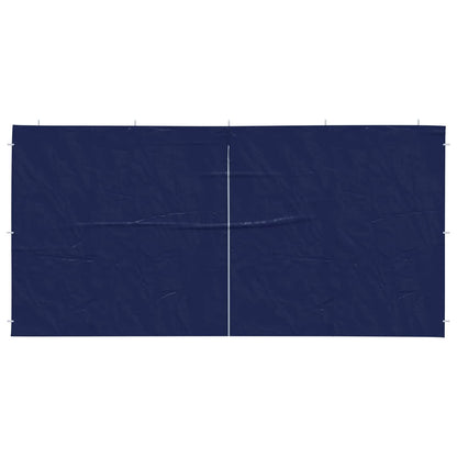 Party Tent Sidewall 2 pcs Blue 400 x 195 cm PE and Steel