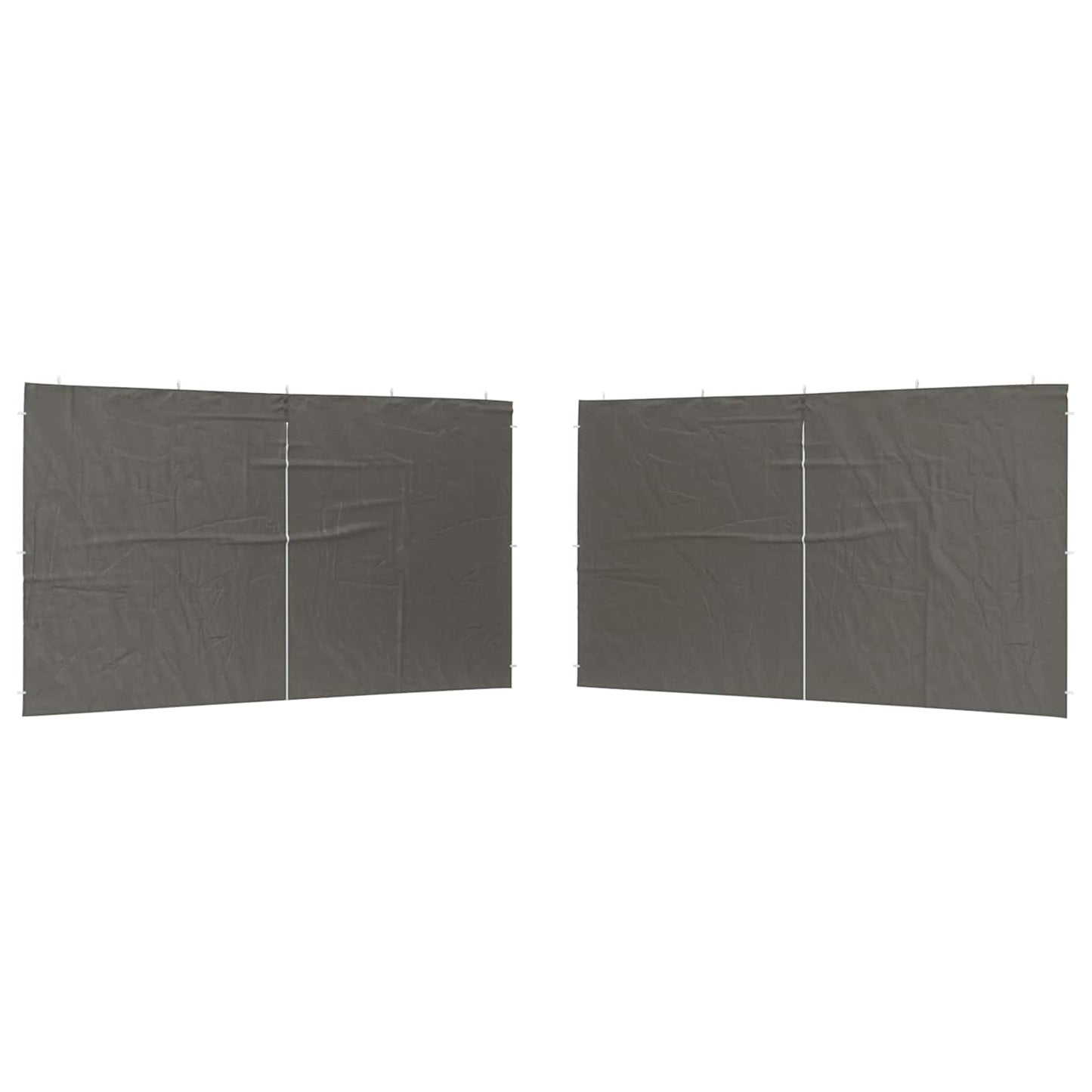 Party Tent Sidewall 2 pcs Anthracite 400 x 195 cm PE and Steel