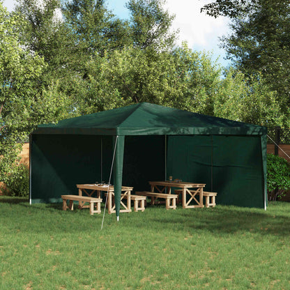 Party Tent Sidewall 2 pcs Green 400 x 195 cm PE and Steel