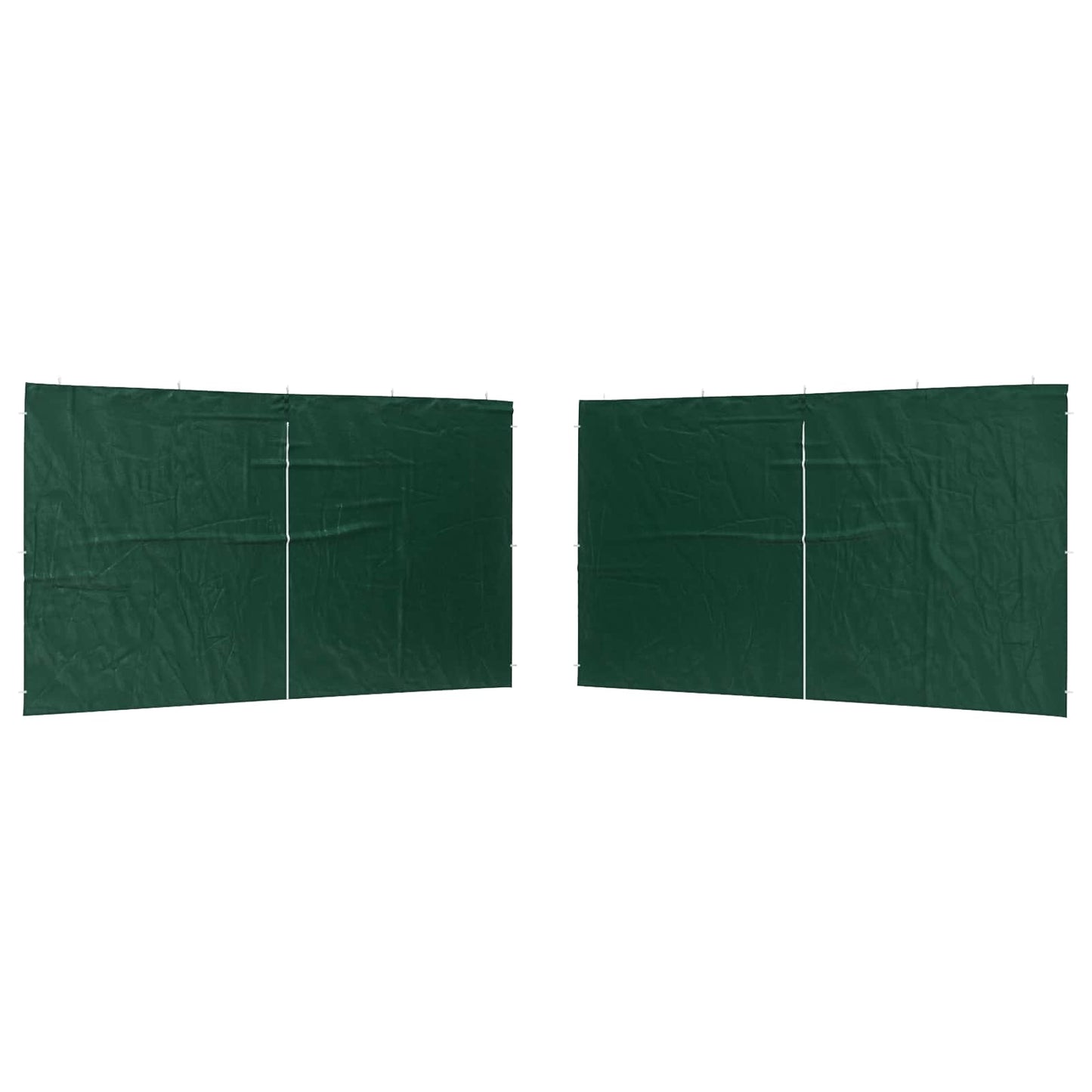 Party Tent Sidewall 2 pcs Green 400 x 195 cm PE and Steel