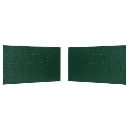 Party Tent Sidewall 2 pcs Green 400 x 195 cm PE and Steel