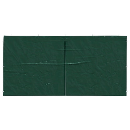 Party Tent Sidewall 2 pcs Green 400 x 195 cm PE and Steel