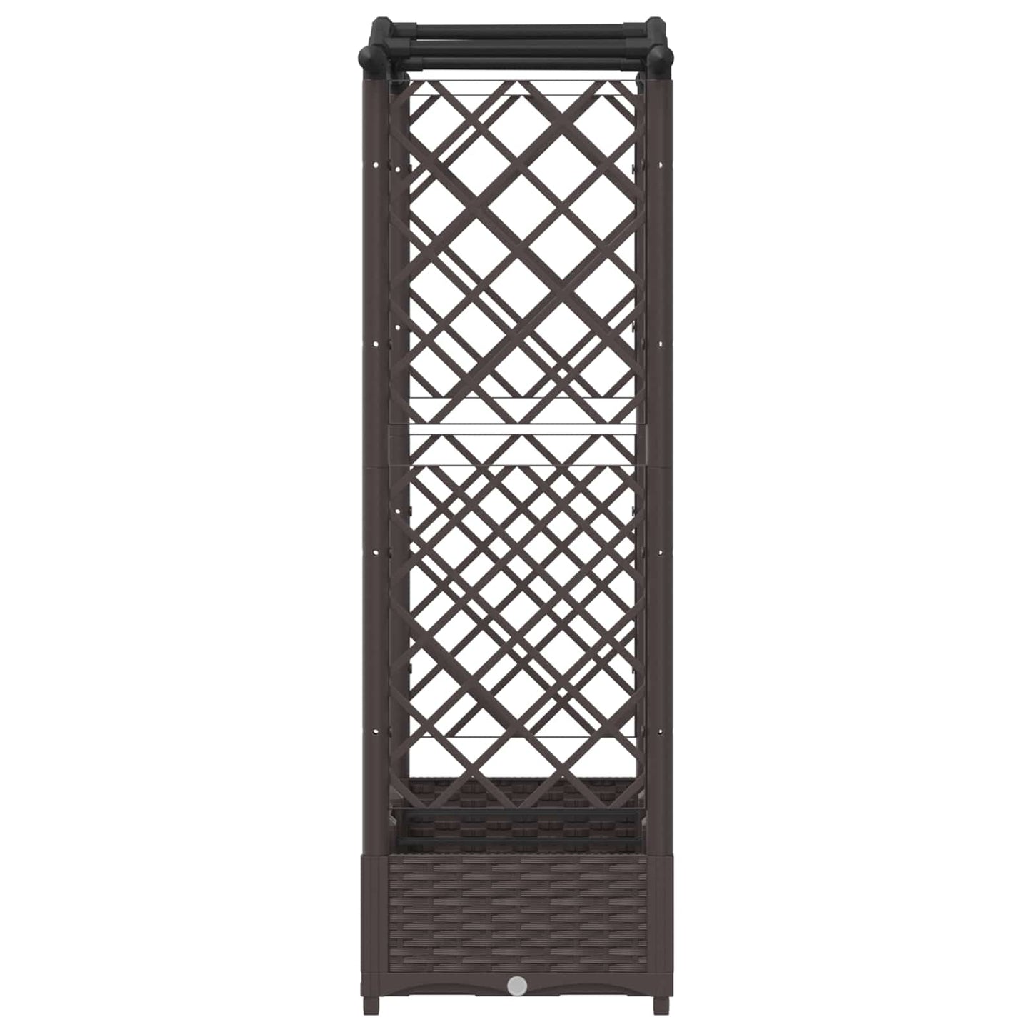 Raised Bed with Trellis and Roof Brown 169 x 40 x 123 cm PP