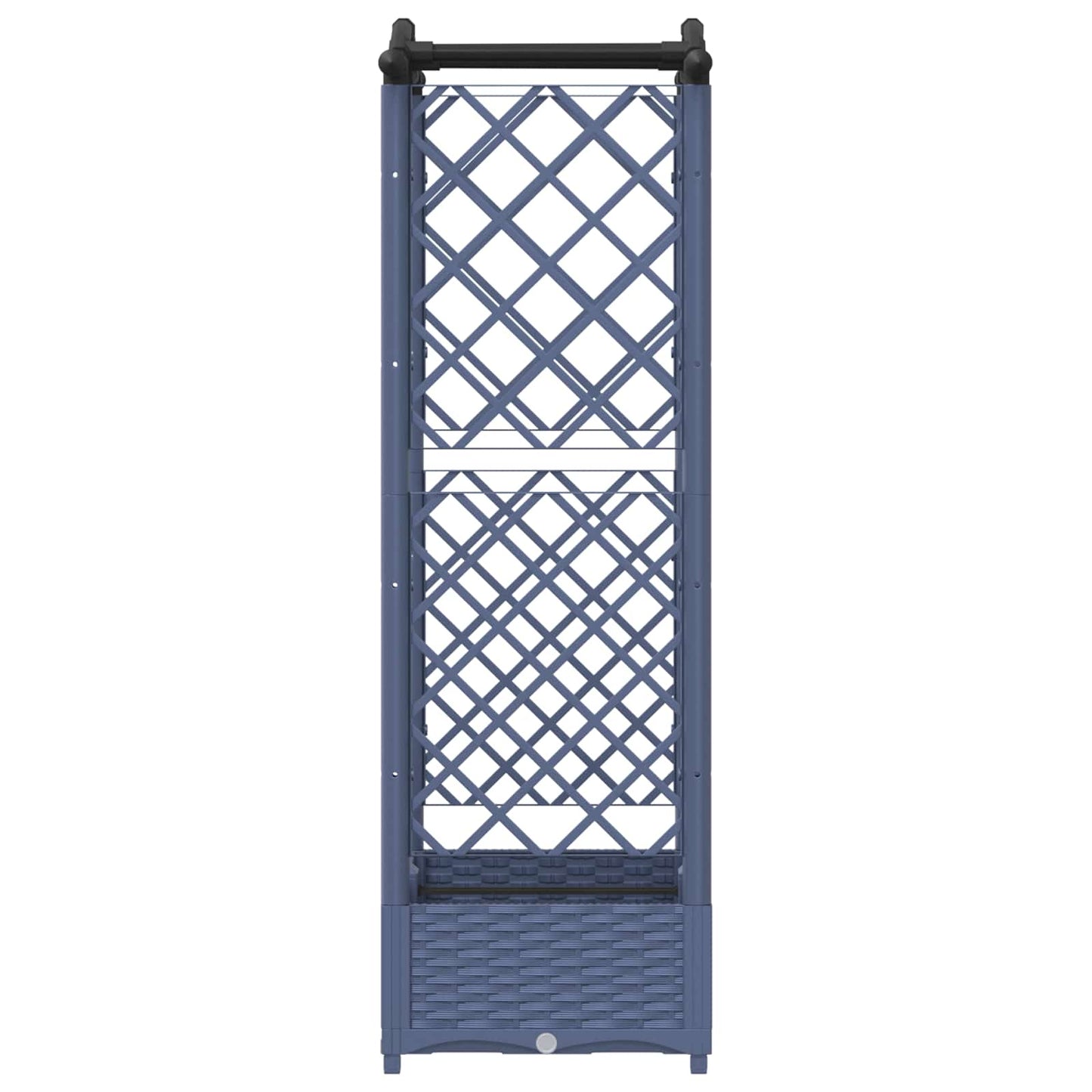 Raised Bed with Trellis and Roof Grey 124 x 40 x 123 cm PP