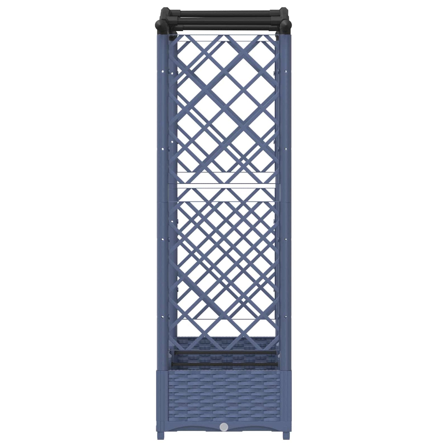 Raised Bed with Trellis and Roof Grey 169 x 40 x 123 cm PP