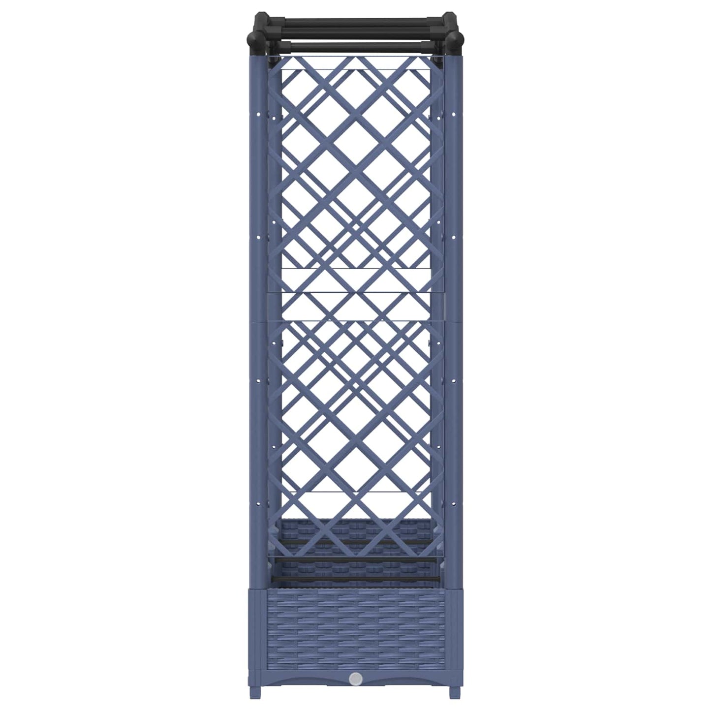 Raised Bed with Trellis and Roof Grey 207 x 40 x 123 cm PP
