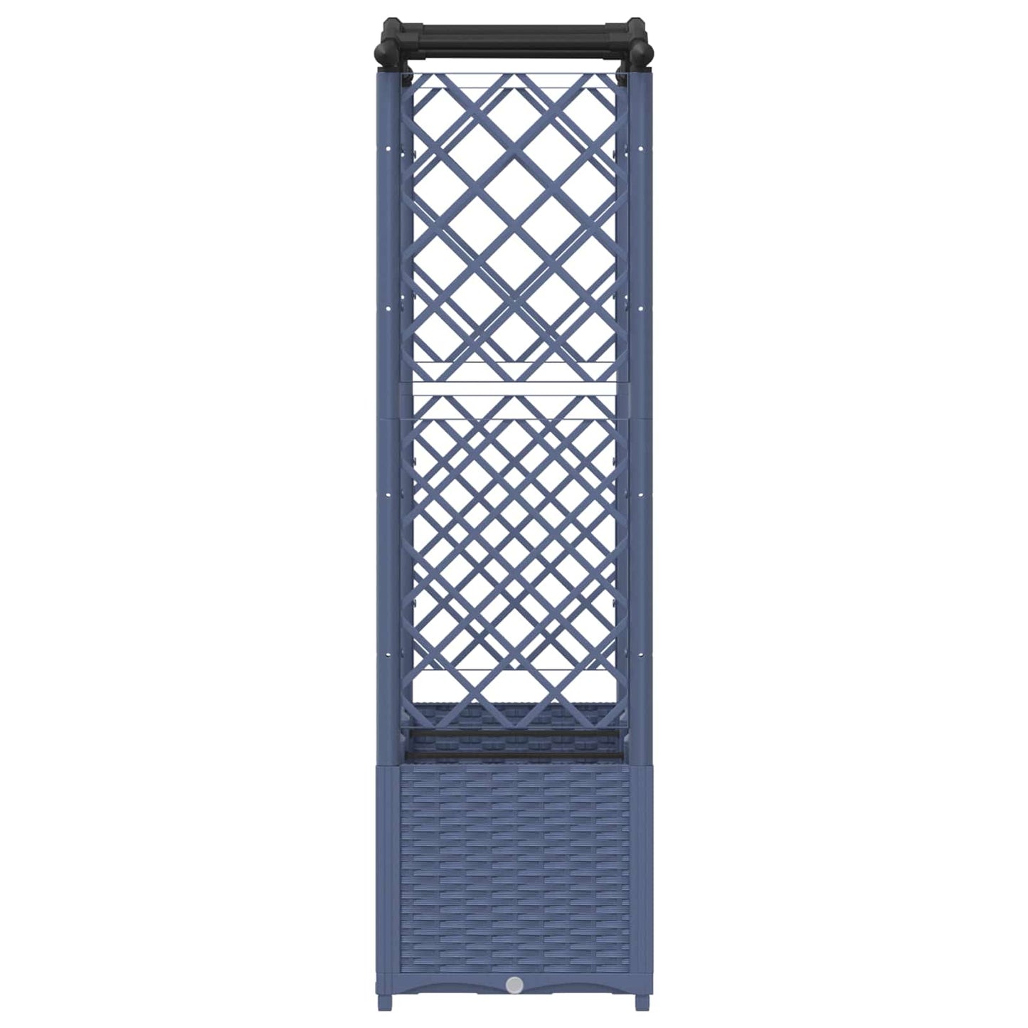Raised Bed with Trellis and Roof Grey 164 x 40 x 138 cm PP