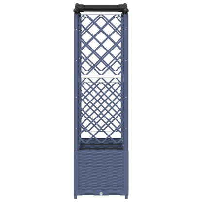 Raised Bed with Trellis and Roof Grey 164 x 40 x 138 cm PP