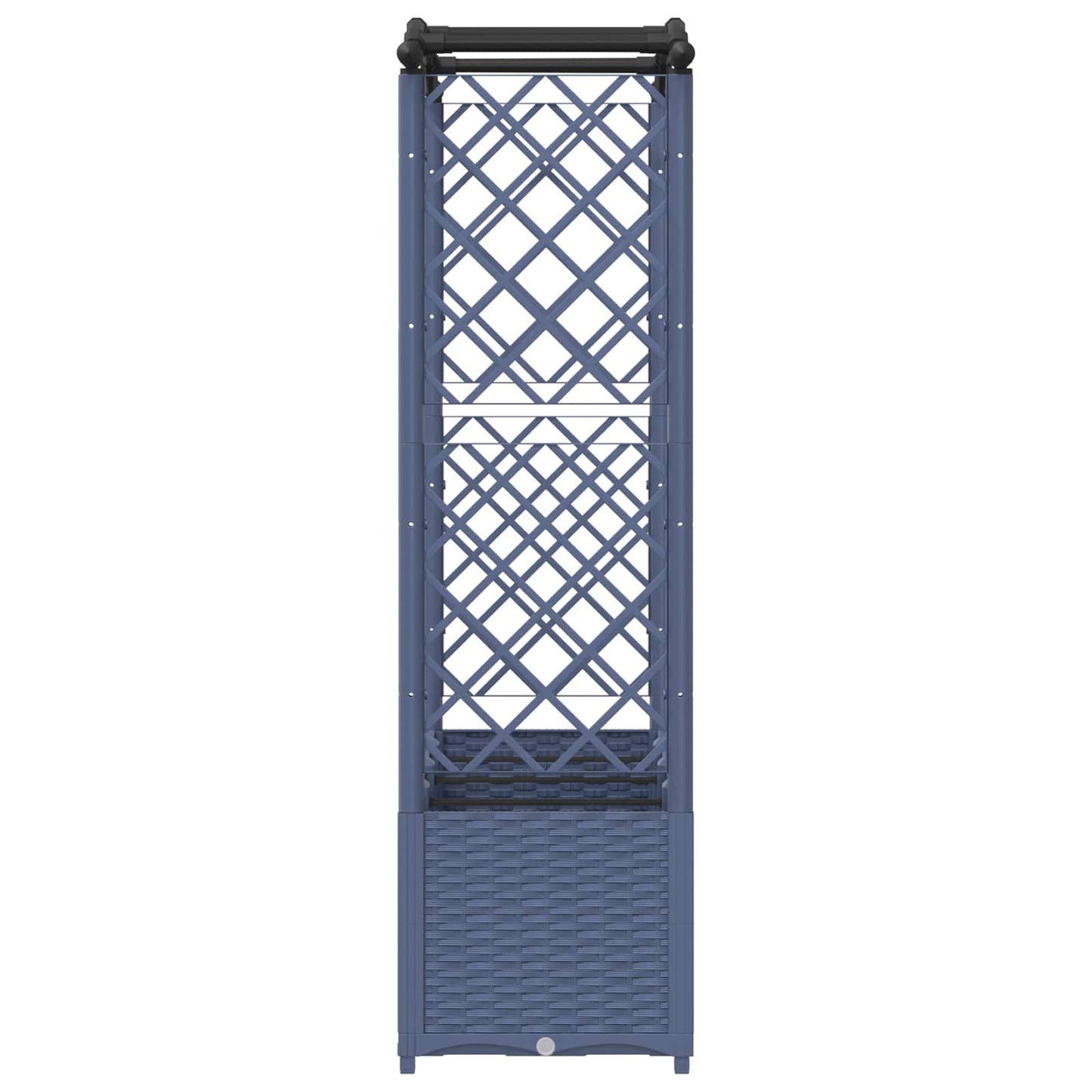 Raised Bed with Trellis and Roof Grey 204 x 40 x 138 cm PP
