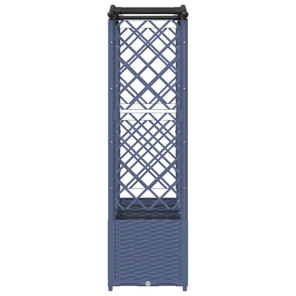 Raised Bed with Trellis and Roof Grey 204 x 40 x 138 cm PP