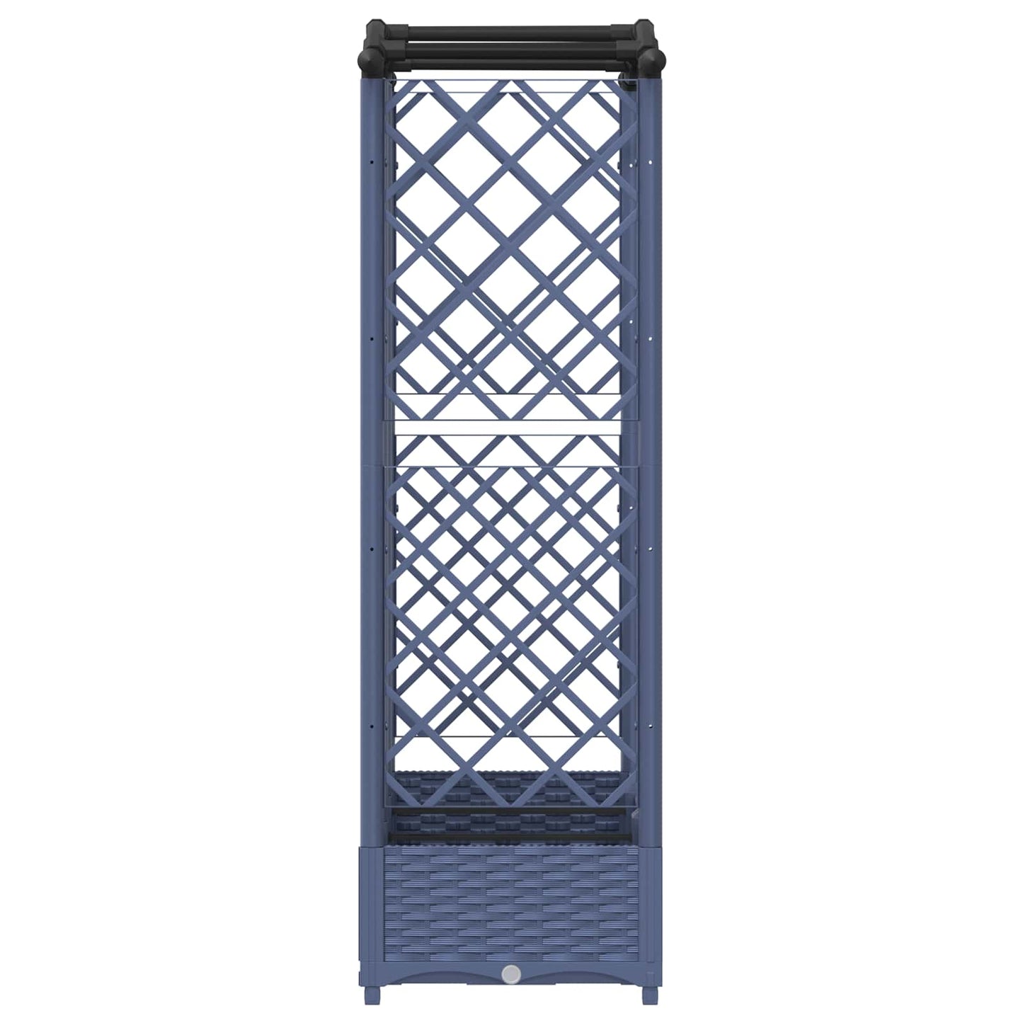 Raised Bed with Trellis and Roof Grey 163 x 40 x 123 cm PP
