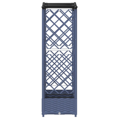 Raised Bed with Trellis and Roof Grey 163 x 40 x 123 cm PP