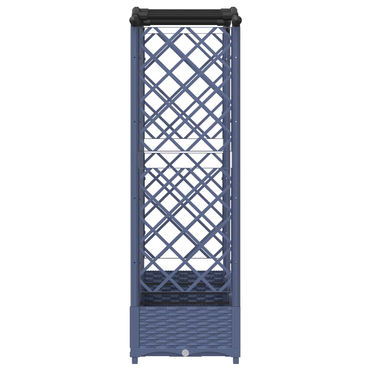 Raised Bed with Trellis and Roof Grey 203.5 x 40 x 123 cm PP