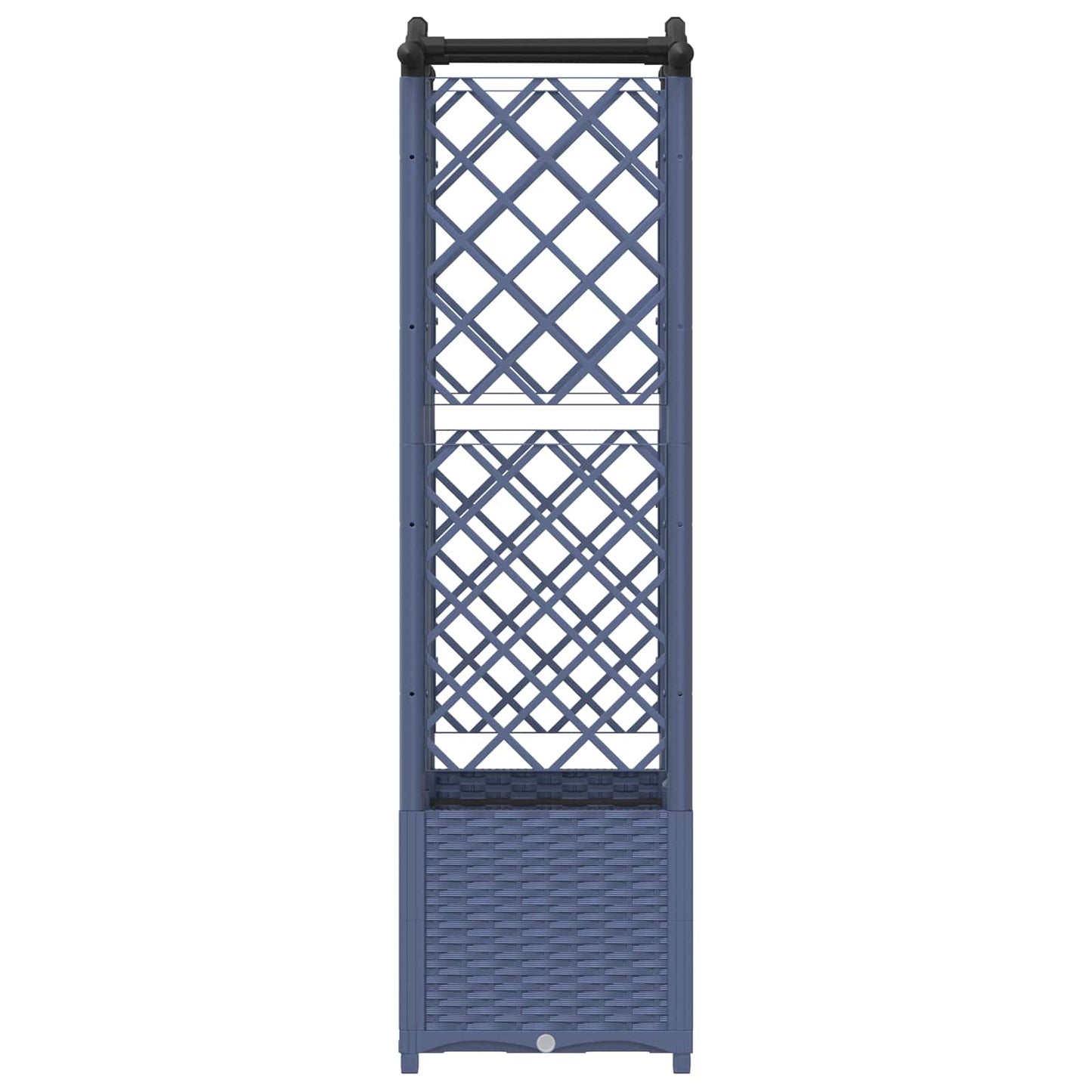 Raised Bed with Trellis and Roof Grey 122 x 40 x 138 cm PP