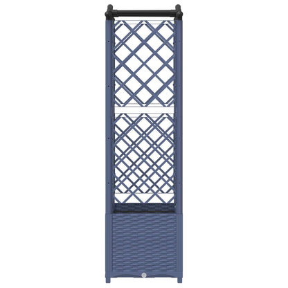 Raised Bed with Trellis and Roof Grey 122 x 40 x 138 cm PP