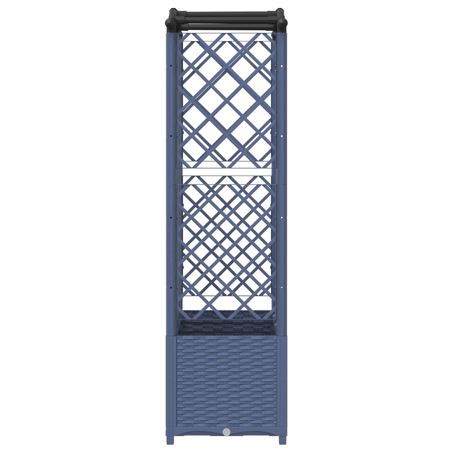 Raised Bed with Trellis and Roof Grey 163 x 40 x 138 cm PP