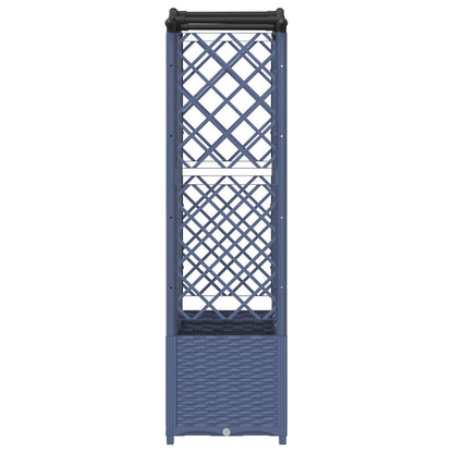 Raised Bed with Trellis and Roof Grey 163 x 40 x 138 cm PP