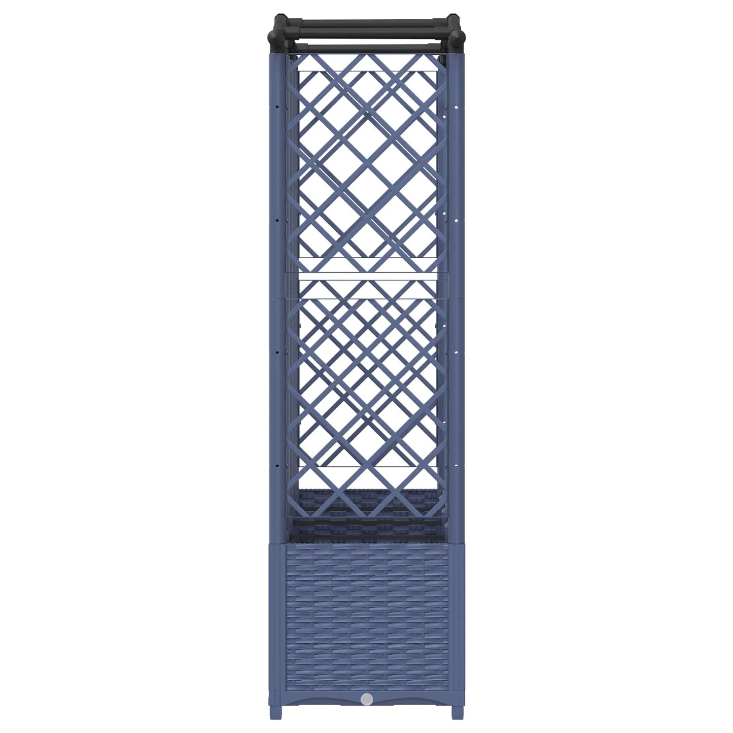 Raised Bed with Trellis and Roof Grey 204 x 40 x 138 cm PP