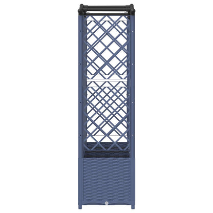 Raised Bed with Trellis and Roof Grey 204 x 40 x 138 cm PP