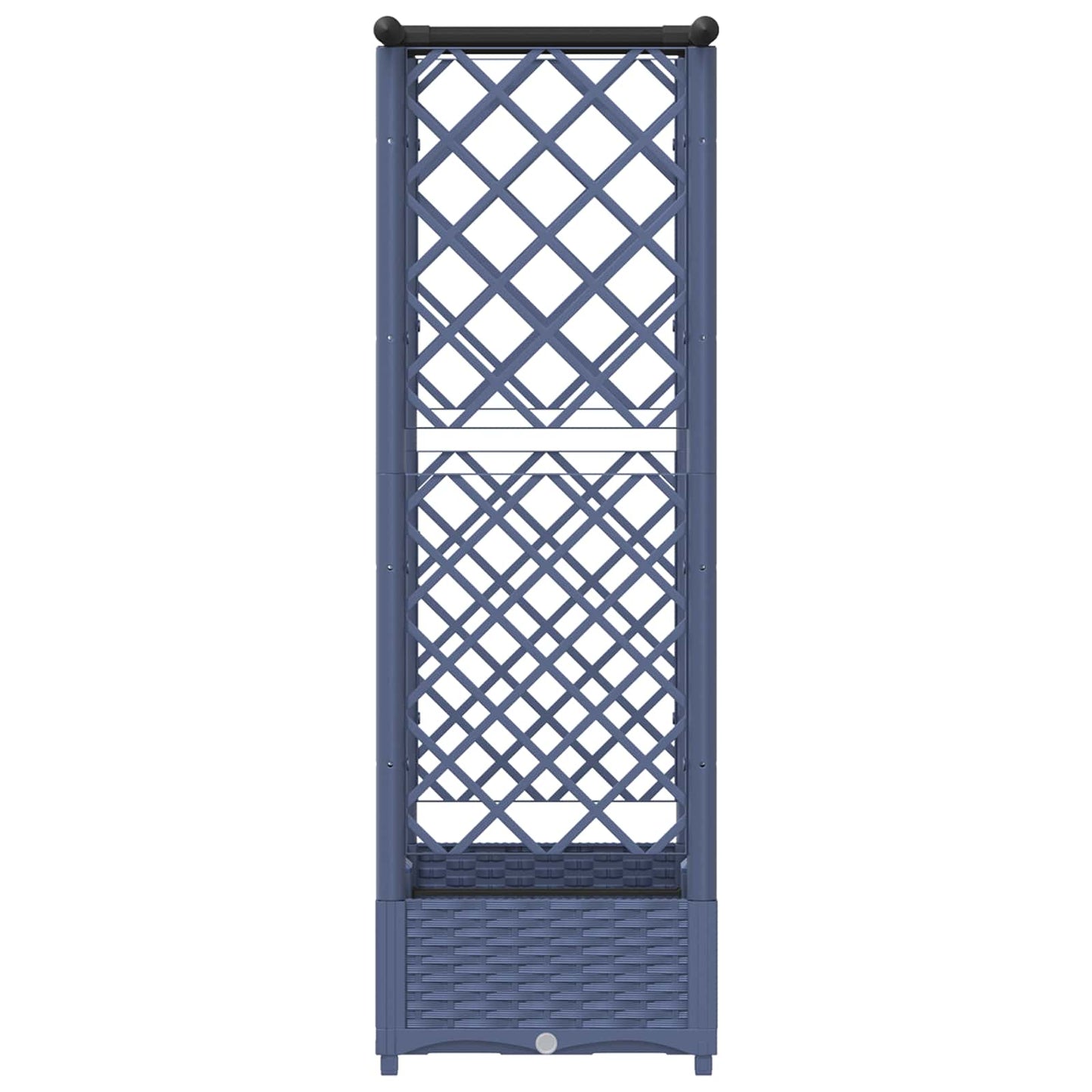 Raised Bed with Trellis and Roof Grey 122.5 x 40 x 121 cm PP