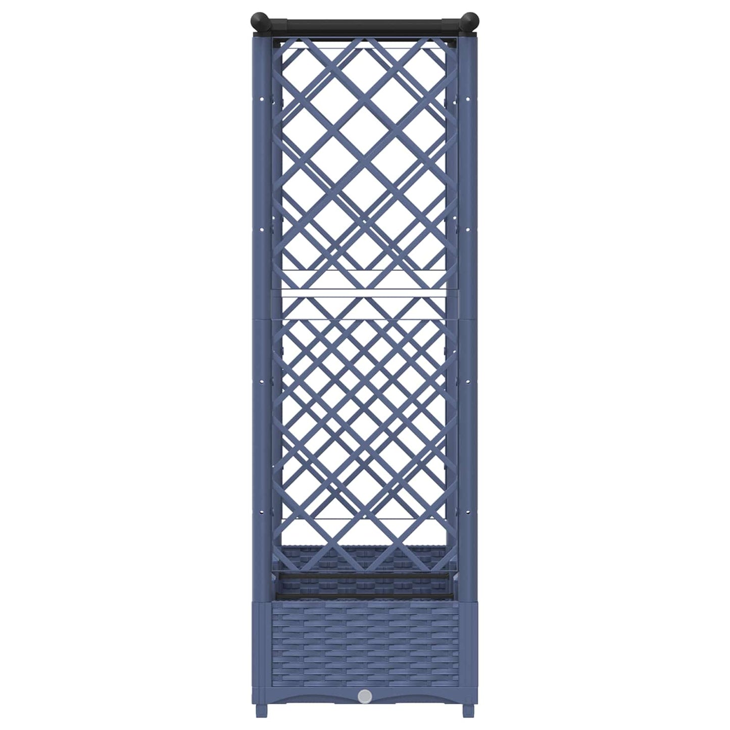 Raised Bed with Trellis and Roof Grey 164 x 40 x 121 cm PP