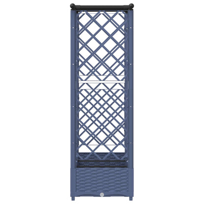 Raised Bed with Trellis and Roof Grey 164 x 40 x 121 cm PP
