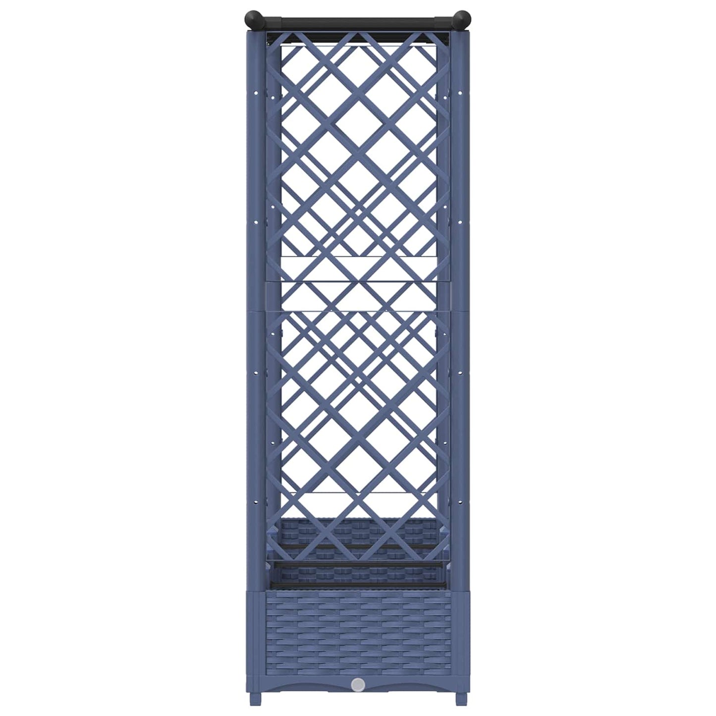 Raised Bed with Trellis and Roof Grey 203 x 40 x 121 cm PP