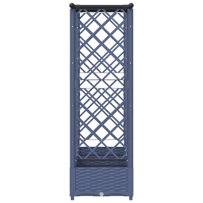 Raised Bed with Trellis and Roof Grey 203 x 40 x 121 cm PP