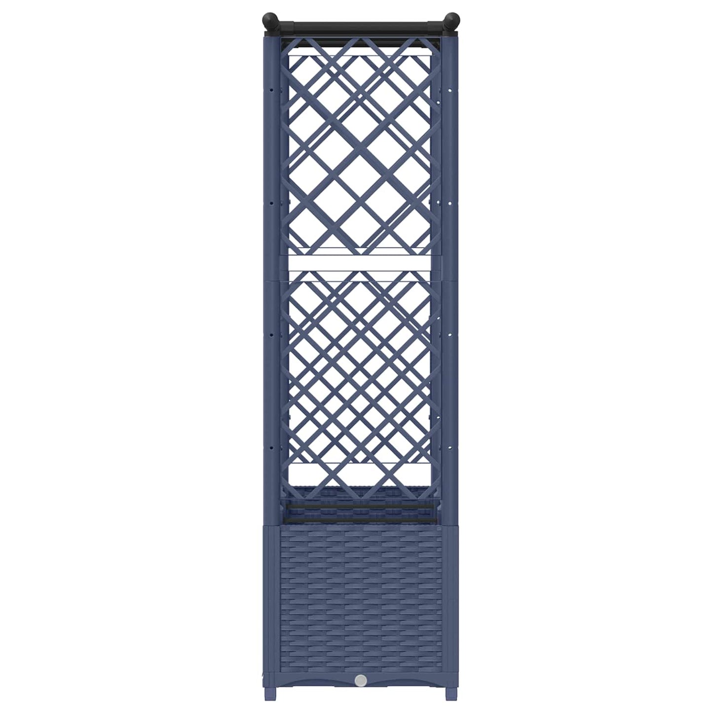Raised Bed with Trellis and Roof Grey 162.5 x 40 x 136 cm PP