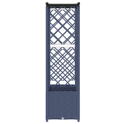 Raised Bed with Trellis and Roof Grey 162.5 x 40 x 136 cm PP