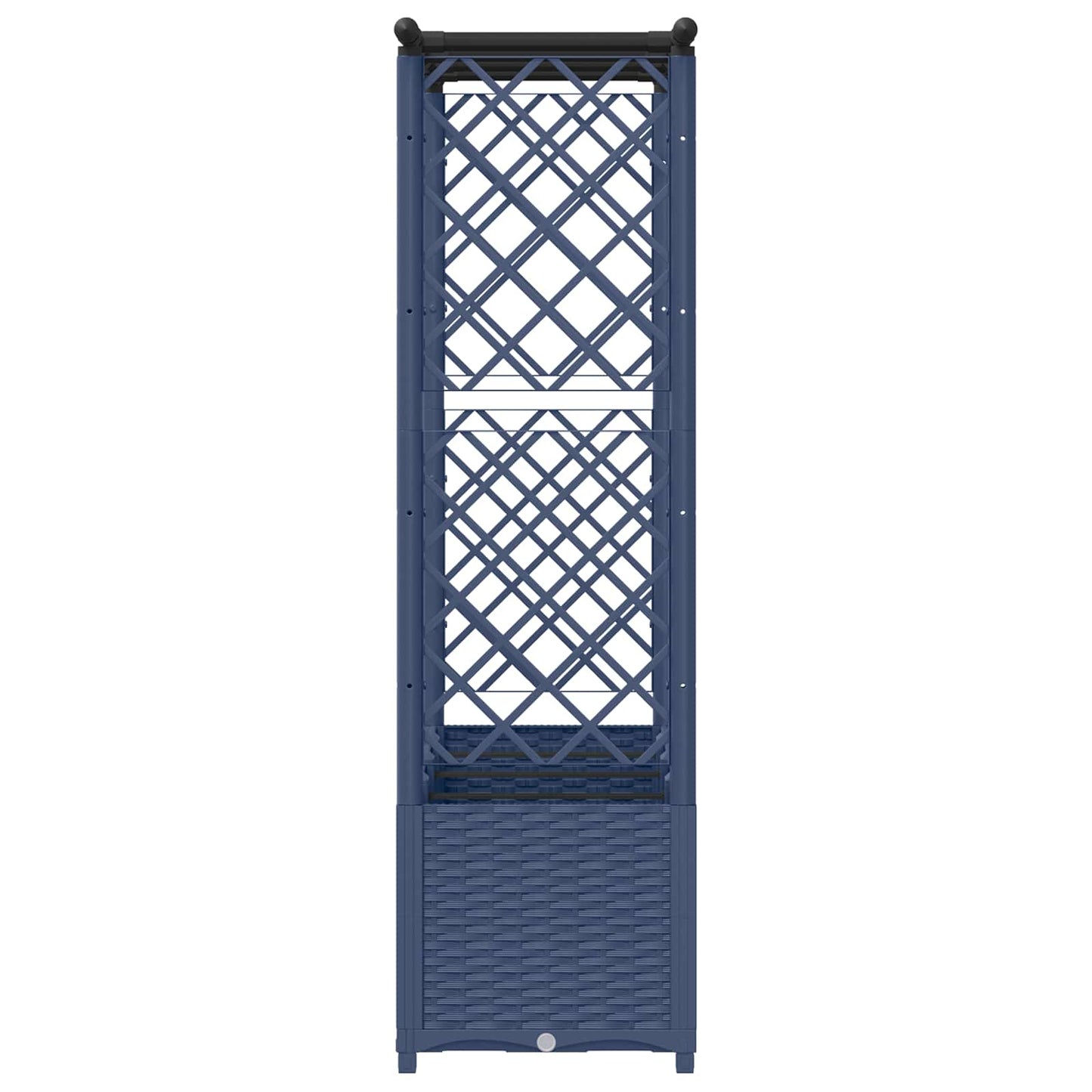 Raised Bed with Trellis and Roof Grey 203 x 40 x 136 cm PP