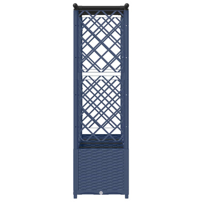 Raised Bed with Trellis and Roof Grey 203 x 40 x 136 cm PP