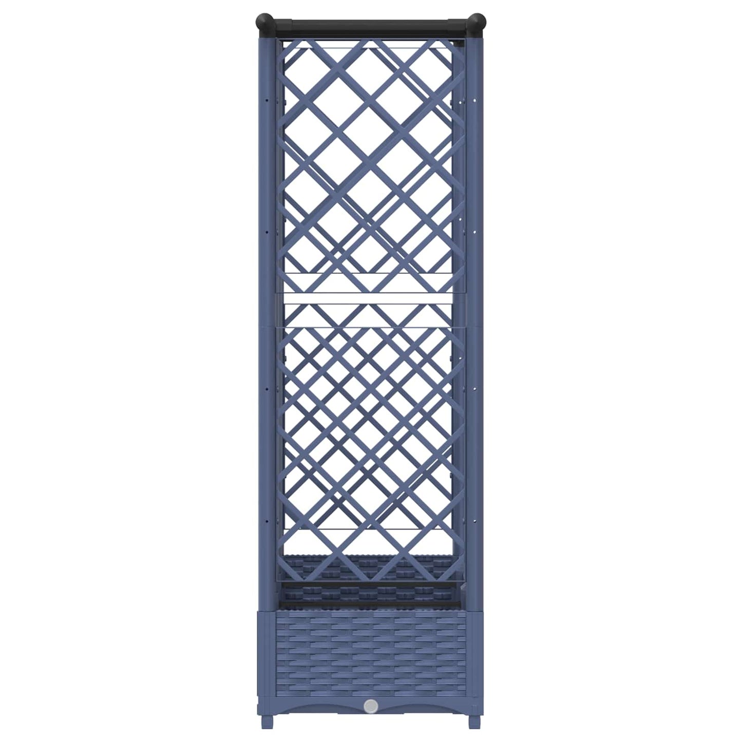 Raised Bed with Trellis and Roof Grey 164 x 40 x 121 cm PP