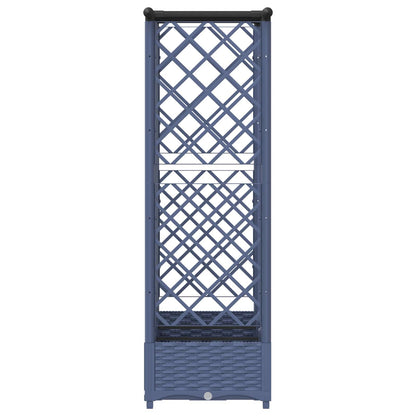 Raised Bed with Trellis and Roof Grey 164 x 40 x 121 cm PP