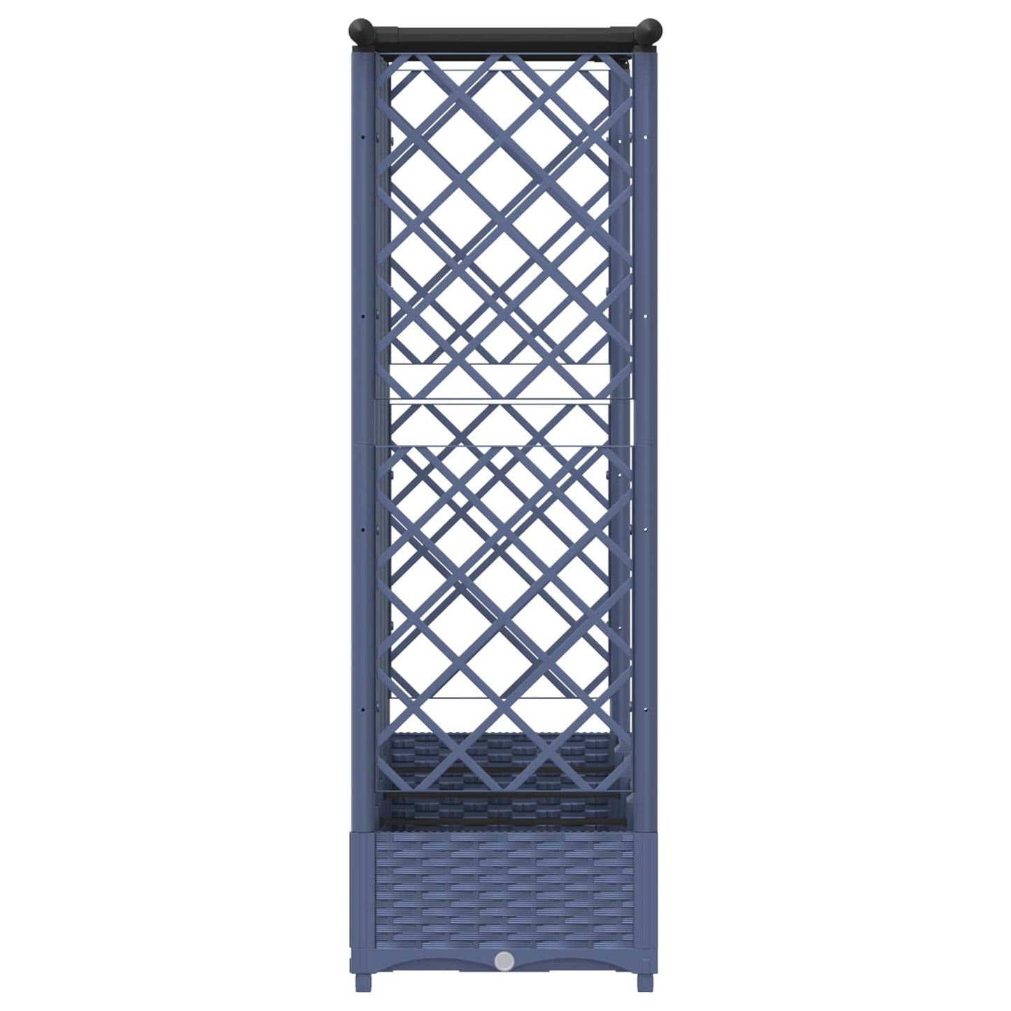Raised Bed with Trellis and Roof Grey 202.5 x 40 x 121 cm PP