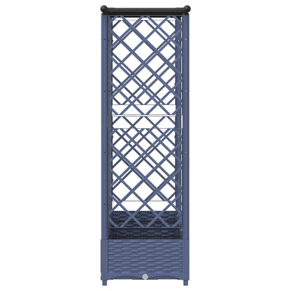 Raised Bed with Trellis and Roof Grey 202.5 x 40 x 121 cm PP