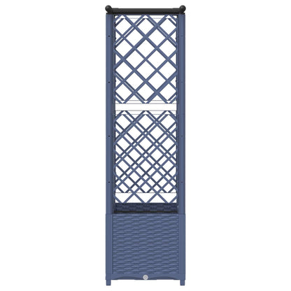 Raised Bed with Trellis and Roof Grey 124 x 40 x 136 cm PP