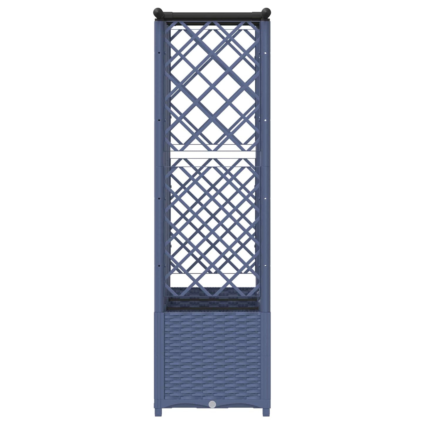 Raised Bed with Trellis and Roof Grey 163.5 x 40 x 136 cm PP