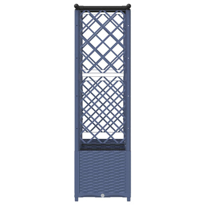 Raised Bed with Trellis and Roof Grey 163.5 x 40 x 136 cm PP