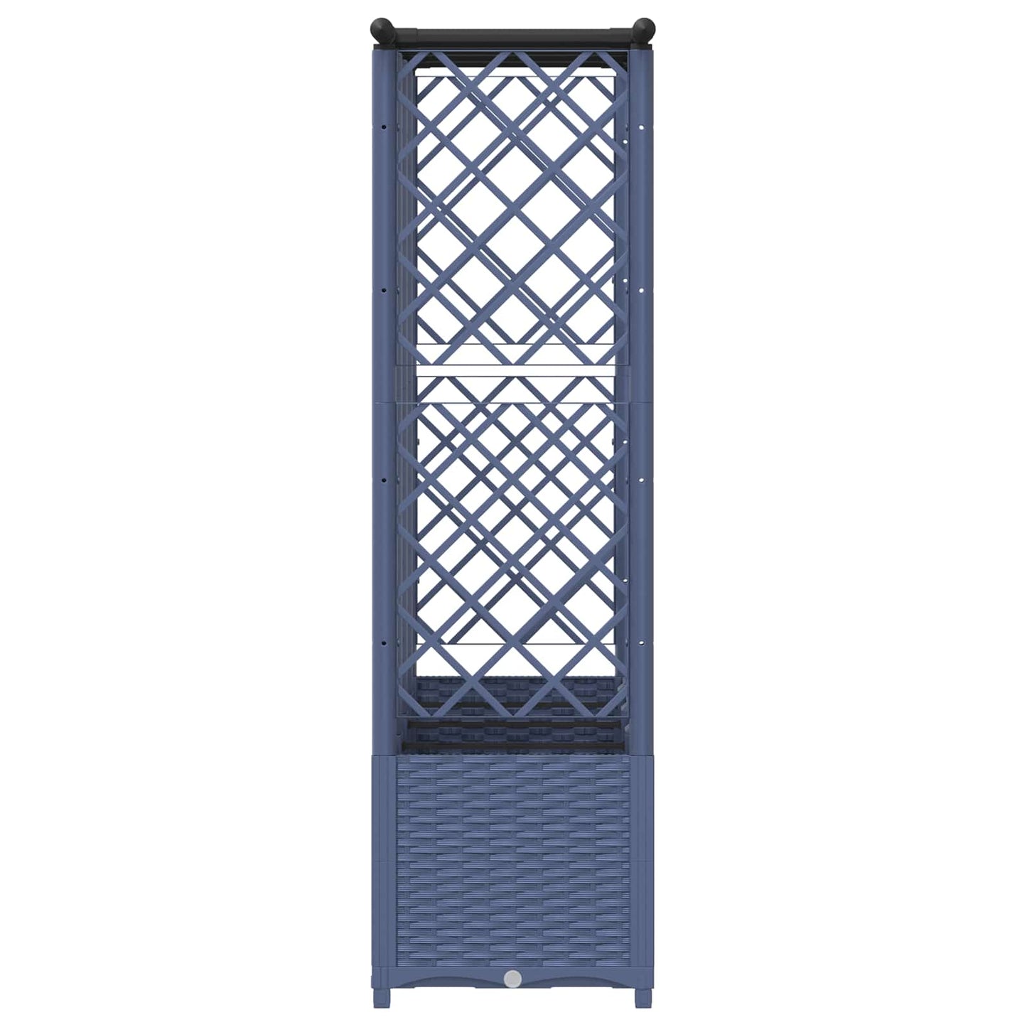 Raised Bed with Trellis and Roof Grey 202 x 40 x 136 cm PP