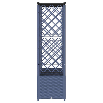 Raised Bed with Trellis and Roof Grey 202 x 40 x 136 cm PP