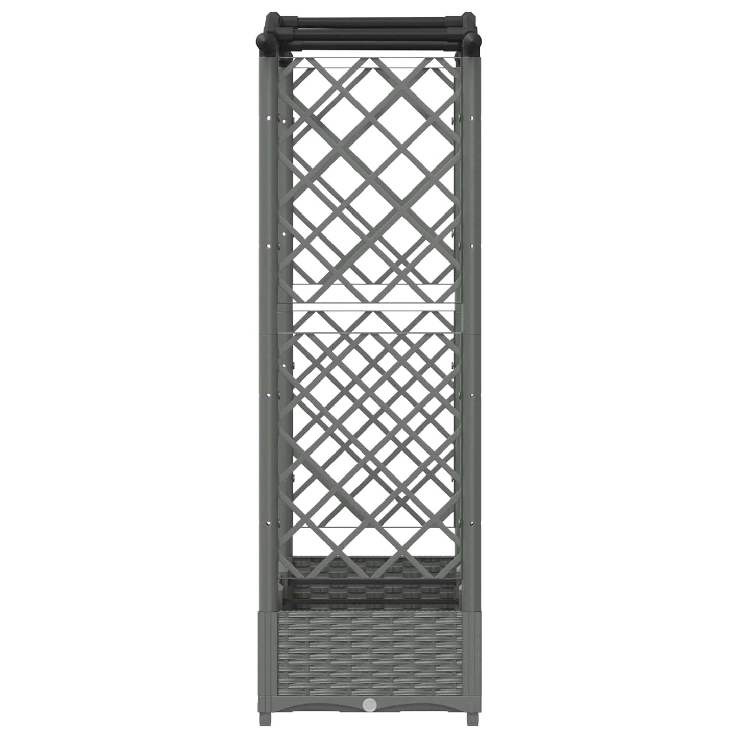 Raised Bed with Trellis and Roof Light Grey 169 x 40 x 123 cm