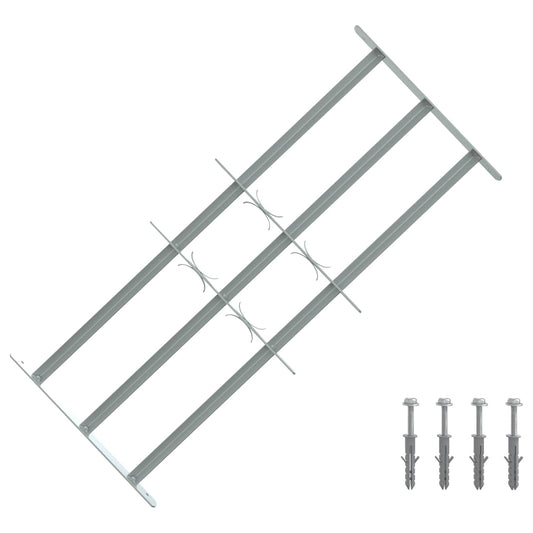 Security Grille for Windows with 3 Crossbars 3 pcs 630-1140 mm