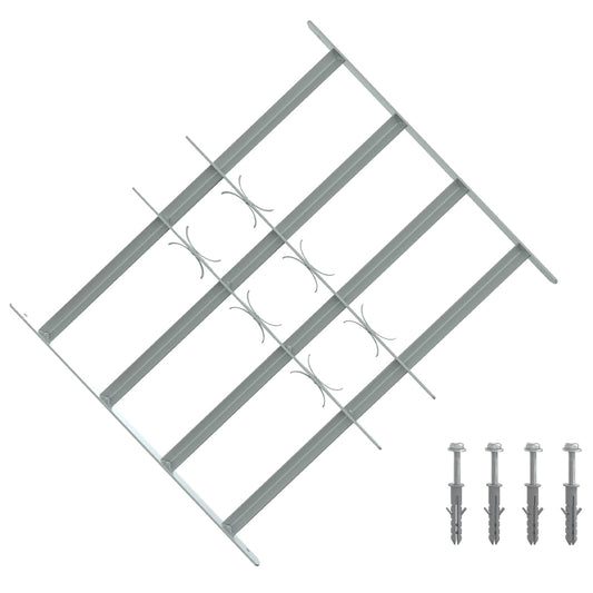 Security Grille for Windows with 4 Crossbars 3 pcs 430-740 mm