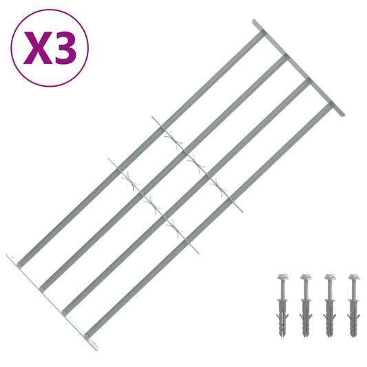 Security Grille for Windows with 4 Crossbars 3 pcs 4 Crossbars
