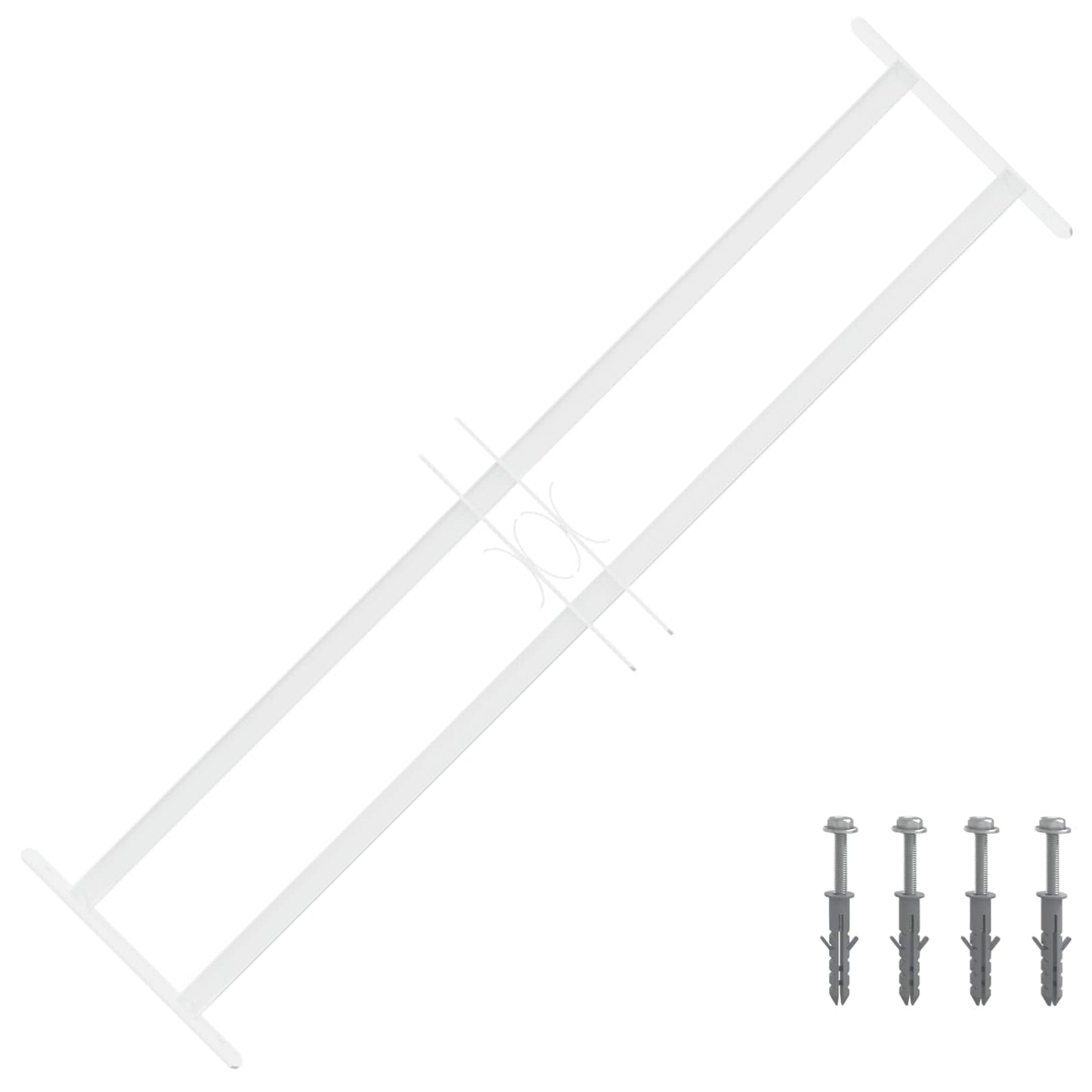 Security Grille for Windows with 2 Crossbars 63-114 cm